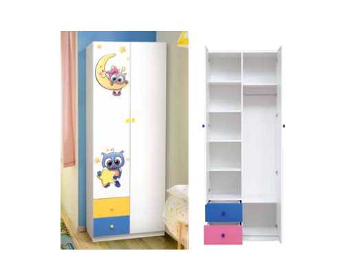 Шкаф 2-х дверный ''Совята'' комбинированный